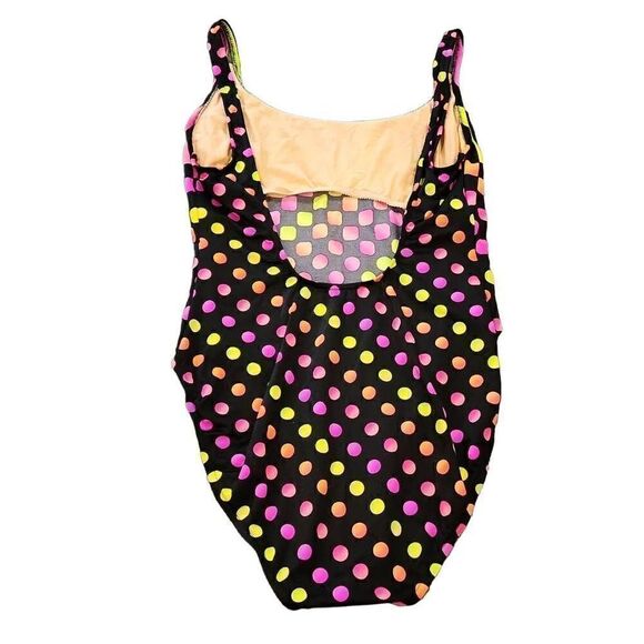Summer Beach Women's Neon Colorful Scoop Neck Swimsuit Bathing Suit Size 17/18 - Picture 9 of 14